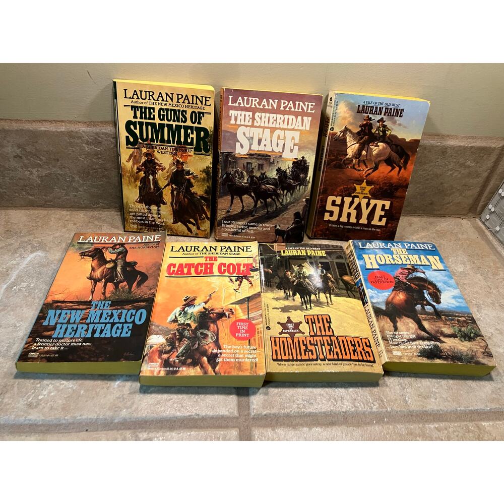 Lauran Paine Book Lot, Westerns, Paperbacks, Cowboys, Historical, Wild West‎